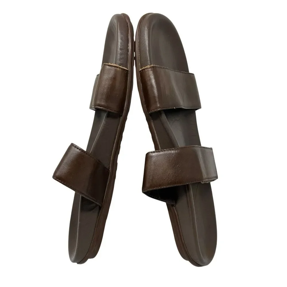 Naot Maldive Sandals Mens 13 Brown Leather Comfort Slides Comfort Strappy Summer